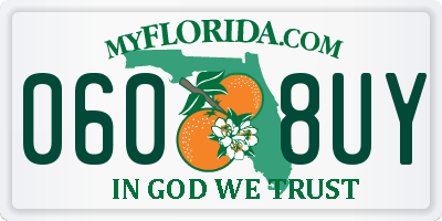 FL license plate 0608UY