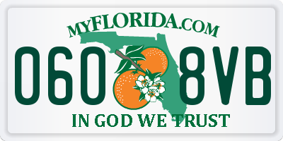 FL license plate 0608VB