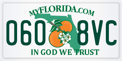 FL license plate 0608VC
