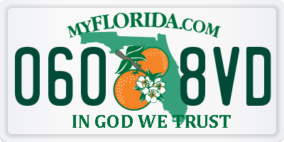 FL license plate 0608VD