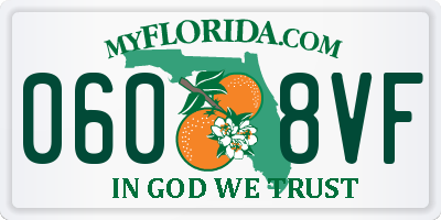 FL license plate 0608VF