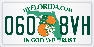 FL license plate 0608VH