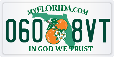FL license plate 0608VT