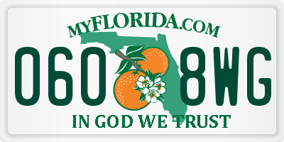 FL license plate 0608WG