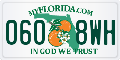 FL license plate 0608WH
