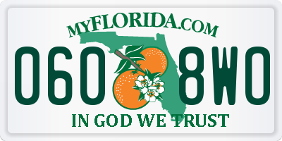 FL license plate 0608WO