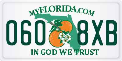 FL license plate 0608XB
