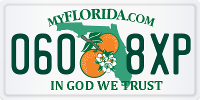 FL license plate 0608XP