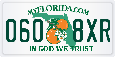 FL license plate 0608XR