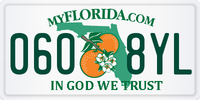 FL license plate 0608YL