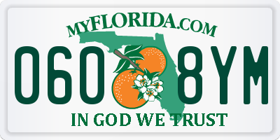 FL license plate 0608YM