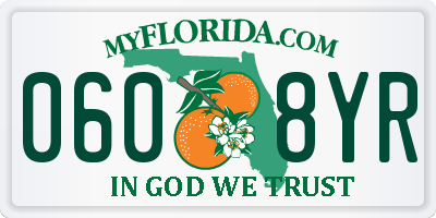 FL license plate 0608YR