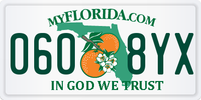 FL license plate 0608YX