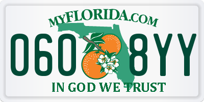 FL license plate 0608YY