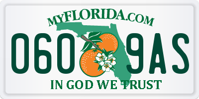 FL license plate 0609AS