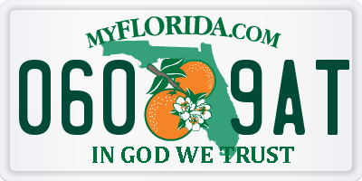FL license plate 0609AT