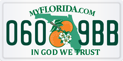 FL license plate 0609BB