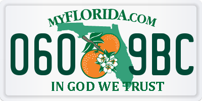 FL license plate 0609BC