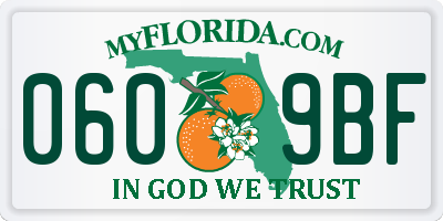 FL license plate 0609BF