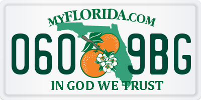 FL license plate 0609BG