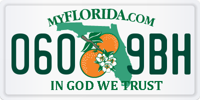 FL license plate 0609BH