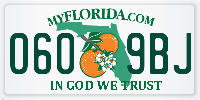 FL license plate 0609BJ