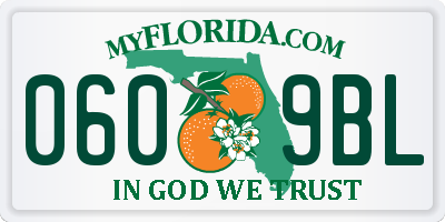 FL license plate 0609BL
