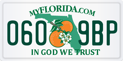 FL license plate 0609BP