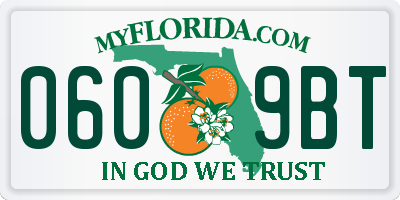 FL license plate 0609BT