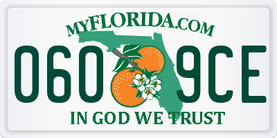 FL license plate 0609CE