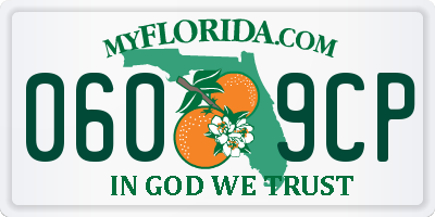 FL license plate 0609CP
