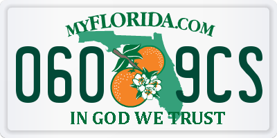 FL license plate 0609CS