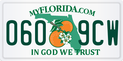 FL license plate 0609CW