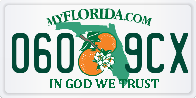 FL license plate 0609CX