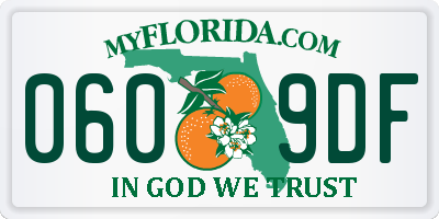 FL license plate 0609DF