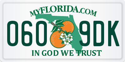 FL license plate 0609DK