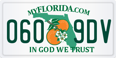 FL license plate 0609DV