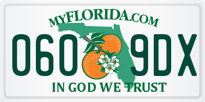 FL license plate 0609DX