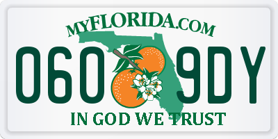 FL license plate 0609DY