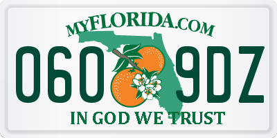 FL license plate 0609DZ