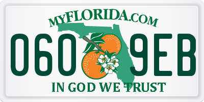 FL license plate 0609EB