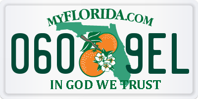 FL license plate 0609EL