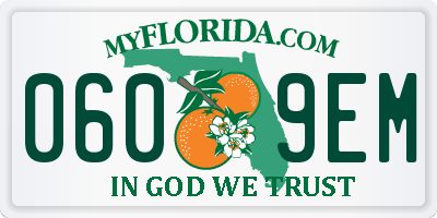 FL license plate 0609EM