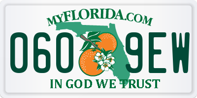 FL license plate 0609EW