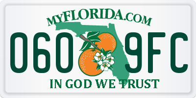 FL license plate 0609FC