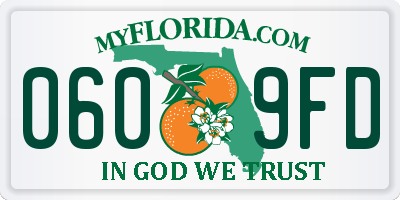 FL license plate 0609FD