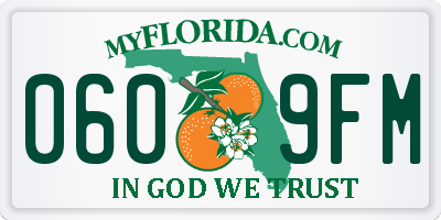 FL license plate 0609FM