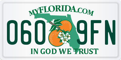 FL license plate 0609FN