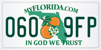 FL license plate 0609FP