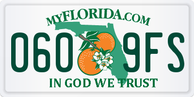 FL license plate 0609FS